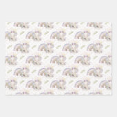 Olifant Baby Meisje Baby shower Wrapping Papier Inpakpapier Vel (Voorkant 2)