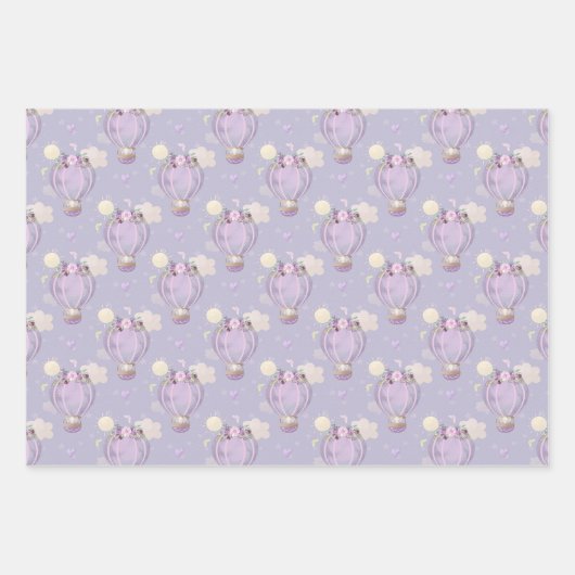 Olifant Baby Meisje Baby shower Wrapping Papier Inpakpapier Vel (Voorkant)