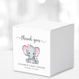 Olifant Baby Meisje Douche Dank u Bedankdoosjes