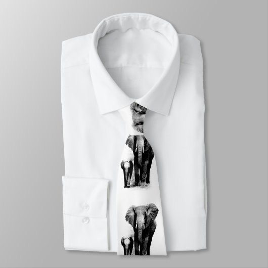 Olifant & Baby Olifant Custom Stropdas (Gebonden)