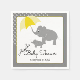 Olifant & Baby, Paraplu Baby shower Servet