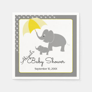 Olifant & Baby, Paraplu Baby shower Servet