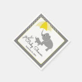 Olifant & Baby, Paraplu Baby shower Servet (Hoek)