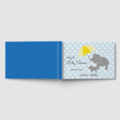 Olifant & Baby, Paraplu, Blauw Baby shower Gastenboek (Volledig)
