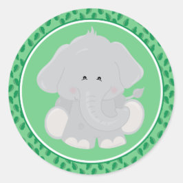 Olifant | Baby Safari Dieren Ronde Sticker