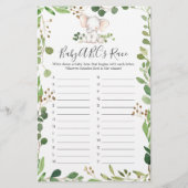 Olifant Baby Shower ABC's Race Game (Voorkant)