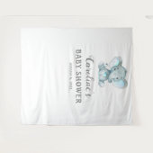 Olifant Baby Shower Achtergrond, Fotohokje Prop Wandkleed (Voorkant (horizontaal))