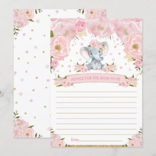 Olifant Baby Shower Advies voor Moeder Worden Kaar Kaart
