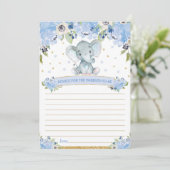 Olifant Baby shower Advies voor Ouders om Kaart te (Staand voorkant)