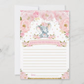 Olifant Baby shower Advies voor Ouders om Kaart te (Voorkant)