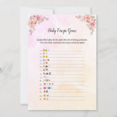 Olifant Baby Shower Baby Emoji Spelkaart Kaart (Voorkant)