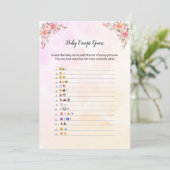 Olifant Baby Shower Baby Emoji Spelkaart Kaart (Staand voorkant)