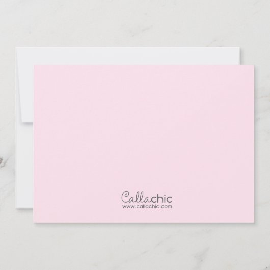 Olifant baby shower baby meisje douche uitnodiging (Achterkant)