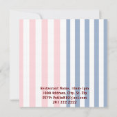 Olifant Baby Shower Baby Wagentje Kaart Uitnodigin (Achterkant)