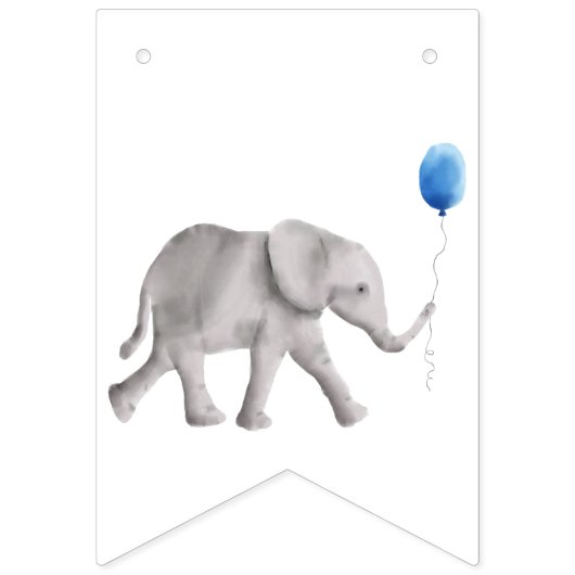Olifant Baby shower Banner Bunting Flags (Eerste vlag)