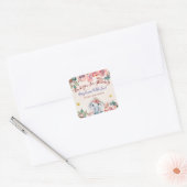 Olifant baby shower bedanksticker vierkante sticker (Envelop)