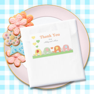Olifant Baby Shower Bedankt Rechthoekige Sticker