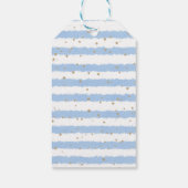 Olifant Baby shower Blauw Dank u Cadeaulabel (Achterkant)