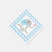 Olifant Baby shower Blauw en Wit Servet (Hoek)