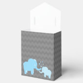 Olifant Baby shower Blauw Grijs Tent Favor Box Bedankdoosjes (Geopend)