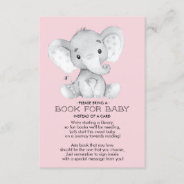 Olifant Baby shower Boek voor Baby Kaart