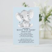 Olifant Baby shower Boek voor Baby Kaart (Staand voorkant)