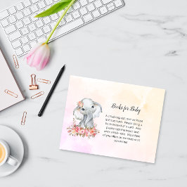 Olifant Baby shower boeken voor Baby Informatiekaartje