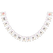 Olifant Baby shower Boho Chic koraal Welkom Vlaggetjes (Alle)
