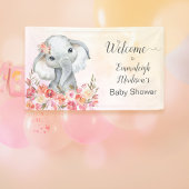 Olifant Baby shower Boho Chic Welkom Spandoek