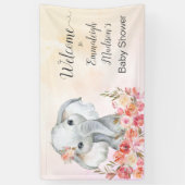 Olifant Baby shower Boho Chic Welkom Spandoek (Verticaal)