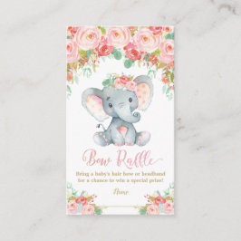 Olifant Baby shower Bow Raffle Hoofdband Baby Meis Informatiekaartje