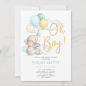 Olifant Baby shower boy Kaart (Voorkant)