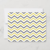 Olifant Baby shower dank u Geel Grijs Chevron Notitiekaartje (Achterkant)