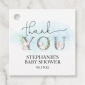 Olifant Baby shower dank u partij Labels (Voorkant)