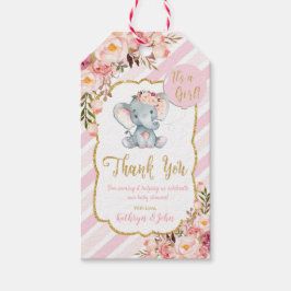 Olifant Baby shower dank u voor cadeau Labels Cadeaulabel