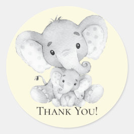 Olifant Baby shower dank u voor Sticker