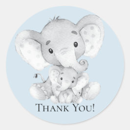 Olifant Baby shower dank u voor Sticker