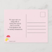 Olifant Baby Shower Dankkaart Briefkaart (Achterkant)