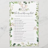 Olifant Baby shower die mama het beste kent (Voorkant)