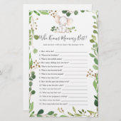 Olifant Baby shower die mama het beste kent (Voorkant / Achterkant)