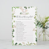 Olifant Baby shower die mama het beste kent (Staand voorkant)