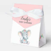 Olifant Baby shower Favor Box (Meisje) Bedankdoosjes (Voorkant Zijde)