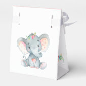 Olifant Baby shower Favor Box (Meisje) Bedankdoosjes (Achterkant)