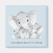 Olifant Baby shower Favor Magnet (Voorkant)