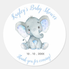 Olifant Baby shower Favor Sticker