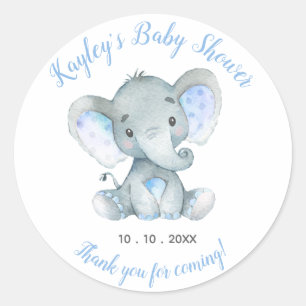 Olifant Baby shower Favor Sticker