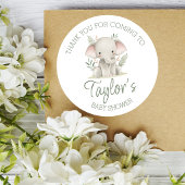 Olifant Baby Shower Favor Stickers Labels