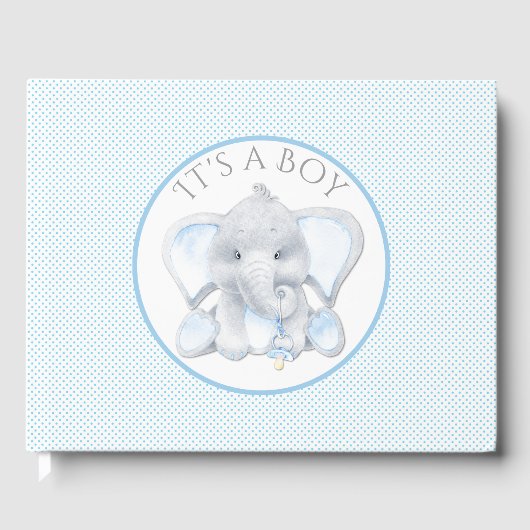 Olifant Baby Shower Gastboek Gastenboek (Voorkant)