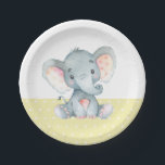 Olifant Baby shower geel papier Bord<br><div class="desc">Olifant Baby shower geel papier Bord</div>