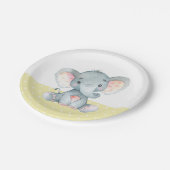 Olifant Baby shower geel papier Bord (Gekanteld)